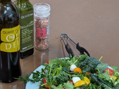 北アルプスの野菜と、スペインのオリーブオイル。遠く離れている二つが、同じテーブルで出会いました。